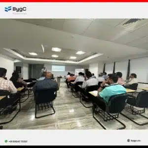 Mr. Srikumar Nair, at workshop for the Branch Managers of Dhanlaxmi Bank.
