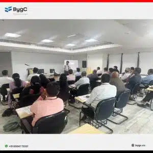 Mr. Vinodkumar Balakrishnan, at workshop for the Branch Managers of Dhanlaxmi Bank.